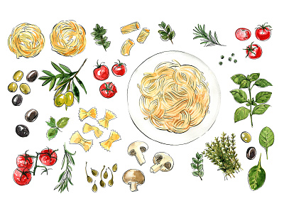 Food watercolor. Vegetables color sketch food food illustration fruits illustration ink sketch vegetables watercolor
