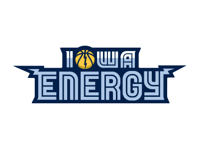 Iowa Energy Logo Type (Unused) basketball dleague energy grizzlies iowa logo memphis nba