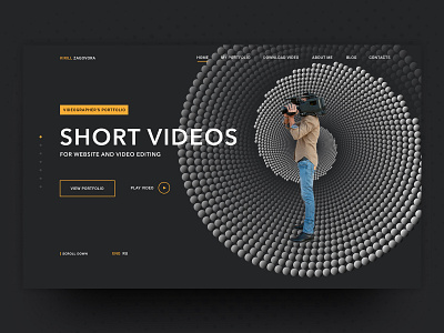 Videographer's Portfolio main screen portfolio website videographer