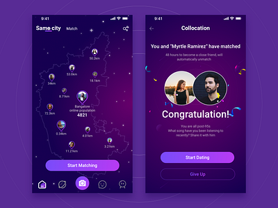 An app about social app app icon app ui mobile mobile app mobile design mobile ui purple social media socialmedia ui ux ui ux design