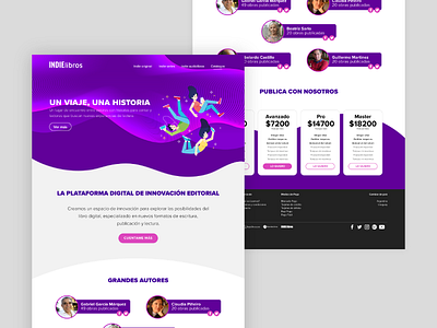 Visual design for landing page