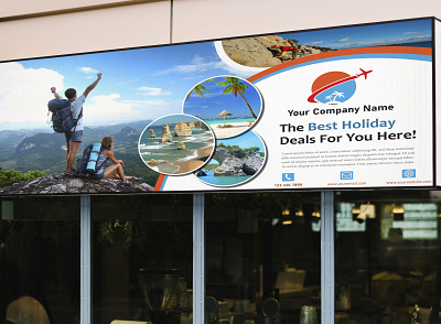 Travel BilBord Banner Design. design traver vector