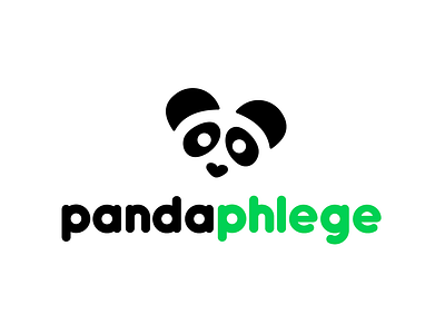 Panda Care design icon logo