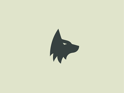 Wolf fibonacci head icon mark silhoutte wolf