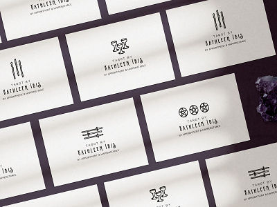 Personal Brand for Tarot Card Reader brand branding business card business card mockup craft crystal dark design handmade logo