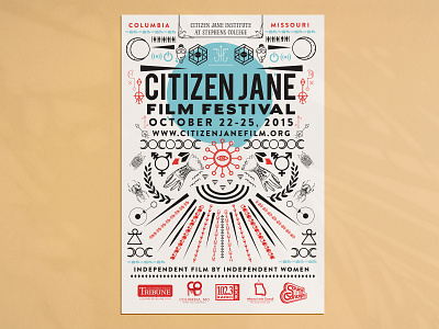 Citizen Jane Film Festival Poster Design event event branding event design festival festival design film film festival film poster graphic design poster symbol symbolism