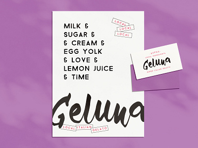 Geluna Gelato Shop Logo