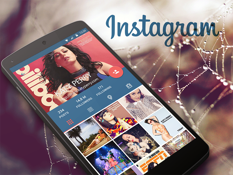 Instagram Concept Material Design instagram concept material design android app profile nexus lolipop redesign ui
