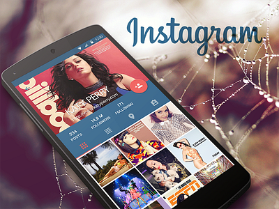 Instagram Concept Material Design android app concept design instagram lolipop material nexus profile redesign ui