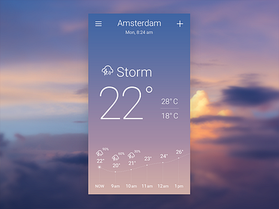 Storm Sky-inspired Weather App Concept