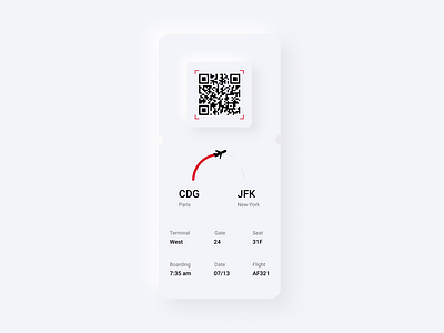 Daily UI  #24 - Boarding Pass