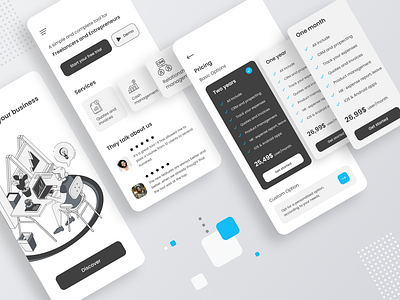 Daily UI #30 - Pricing blackandwhite business clean design dailyui dailyui 030 dailyuichallenge illustration interaction management minimal mobile app mobile ui prices pricing pricing page pricing plan saas saas app ui uidesign