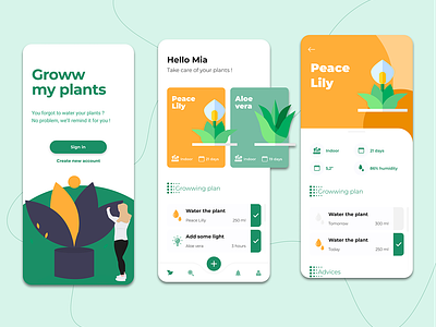 Plants care App - Groww my plants