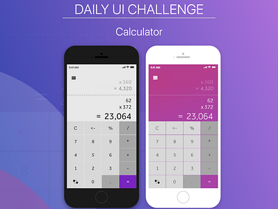 Daily UI Challenge - Calculator adobe xd app daily challange design mobile ui
