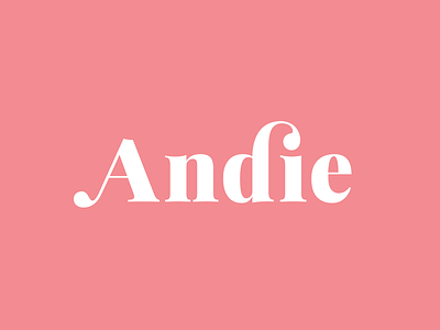 Andie Logo andie bathing suit branding fashion identity lifestyle logo luxury pink swim swimsuit swimwear