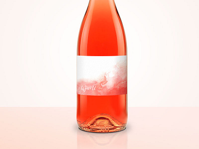 Upwell Wine Label label packaging print design rose upwell wine