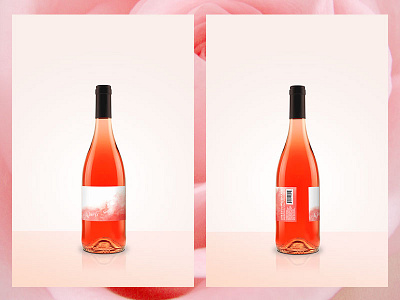 Upwell Wine Label label packaging print design rose upwell wine