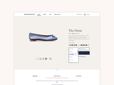 Margaux design e commerce fashion lifestyle luxury mobile product design typography ui ux web