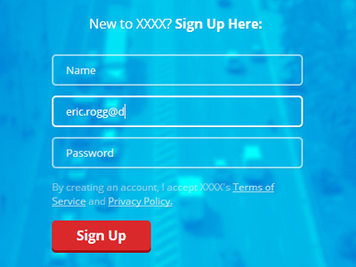 Simple Sign Up Form by Eric Rogg on Dribbble