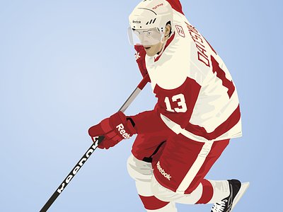 Pavel Datsyuk Illustration detroit hockey illustration nhl red wings sports