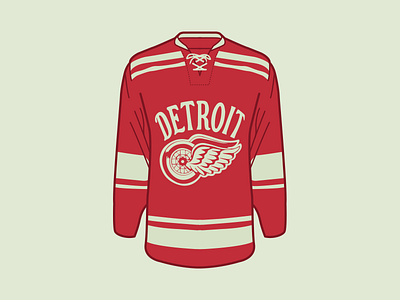 Hockeytown, Detroit hockey illustration lines sports