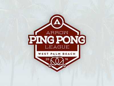 APPL - Arrow Ping Pong League WIP crest design logo sports team