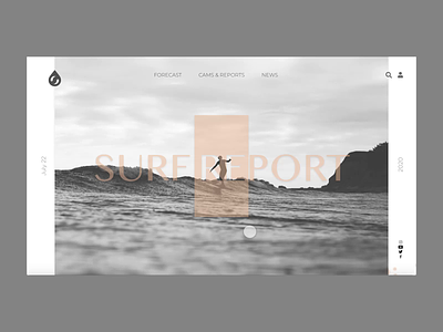 SURF REPORT dailyui design ocean orange photoshop surf surfing transition ui user experience user interface ux web xd