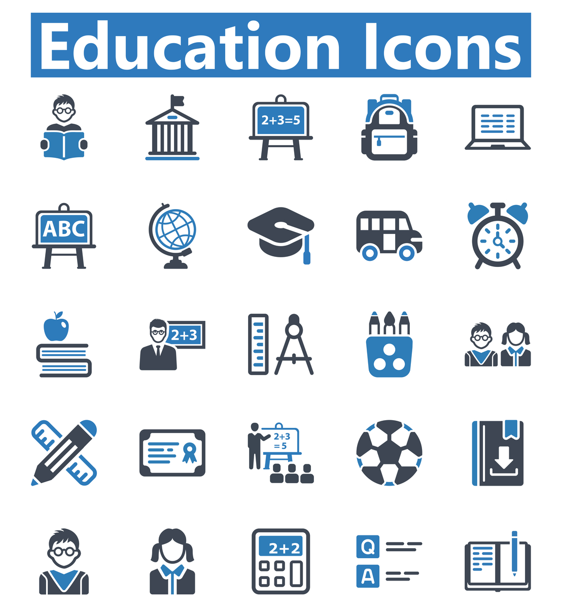 Education Icon Set by Arafat Uddin on Dribbble