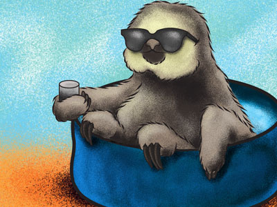 Chill Sloth chill digital drawing sloth