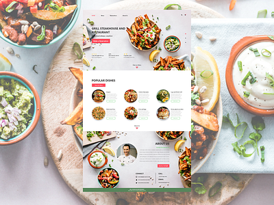 Restaurant Website Design design flat ui web website