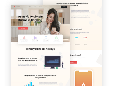 Alpha Bank - Website branding design flat interaction design minimal typography ui ux web website