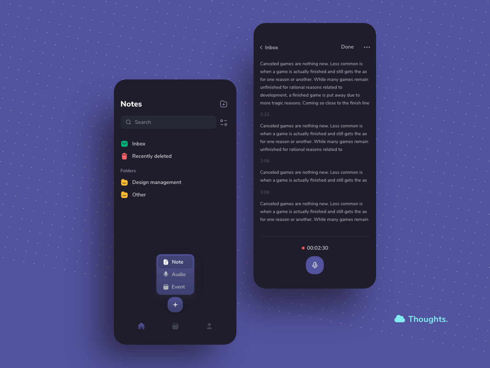 Thoughts - Mobile App Design by Tomisin Oshin on Dribbble