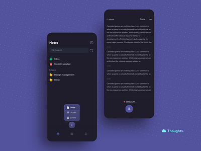 Thoughts - Mobile App Design