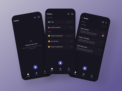 THOUGHTS - Note taking and reminders app app branding design flat minimal ui ux