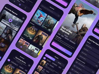 Game Track - Mobile App app design product ui ux