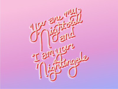Nightowl and Nightingale cute lettering nightingale nightowl romance