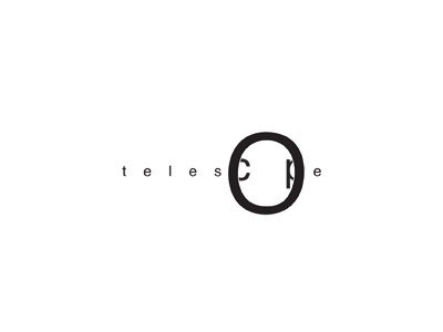 Telescope astronomy helvetica logotype telescope typography