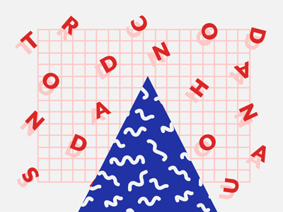 Sight Unseen Offsite Exploration 2 blue grid illustration letters memphis milano red sight typography unseen vector
