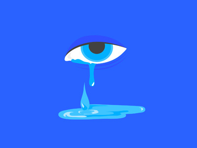 Google Play Music - Outtake blue eye google illustration music play sad self pity sorrow