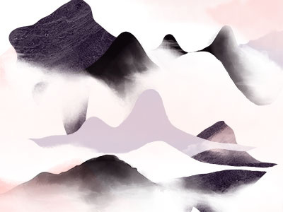 Sunrise at Dawn abstract illustration illustrator landscape mountains scarf vector