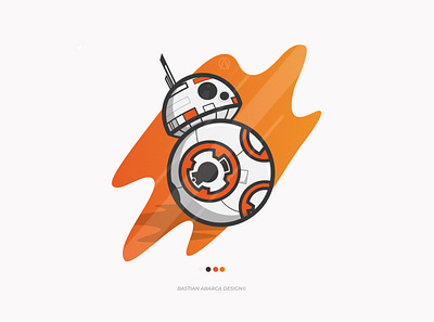 BB - 8 art design flat icon illustration illustrator ilustraciondigital starwars vector