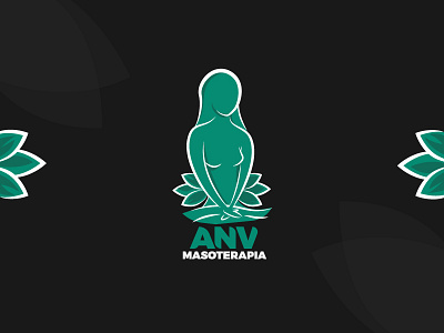Massage therapy logo art flat girl icon illustration logo vector