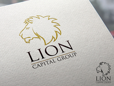 Lion design logo minimal