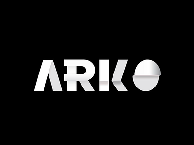 ARK O blackandwhite branding design letters logo logoshape shapes silver typography