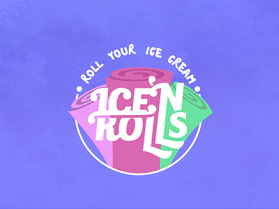 IceNrolls branding graphic design ice icecream logo truck
