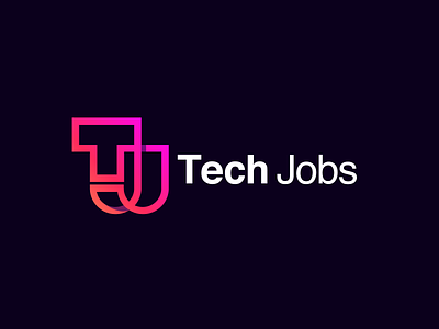 Logo for Tech company design gradient letters logo logomaking techcompany techlogo tj vector