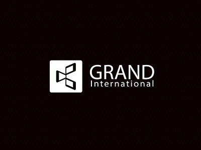Grand Logo black branding catalogue darkmode design identity illustrator logo patern photoshop rectangle squareshapes symbol vector