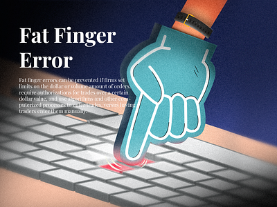 Fat Finger Error design grain graphic design illustration illustration art vector