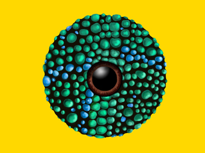 Chemeleon Textured Sphere adobe illustrator adobe photoshop animal art chemeleon design fullsail illustration sphere vector