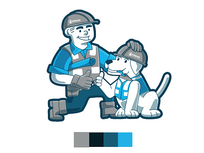 Código Construcciones Company Mascot branding design editorial illustration illustration ilustración mascot web illustration